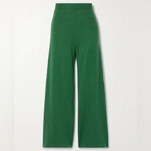 SUZIE KONDI Zephyra Flare Pants 100% cashmere / small kelly green